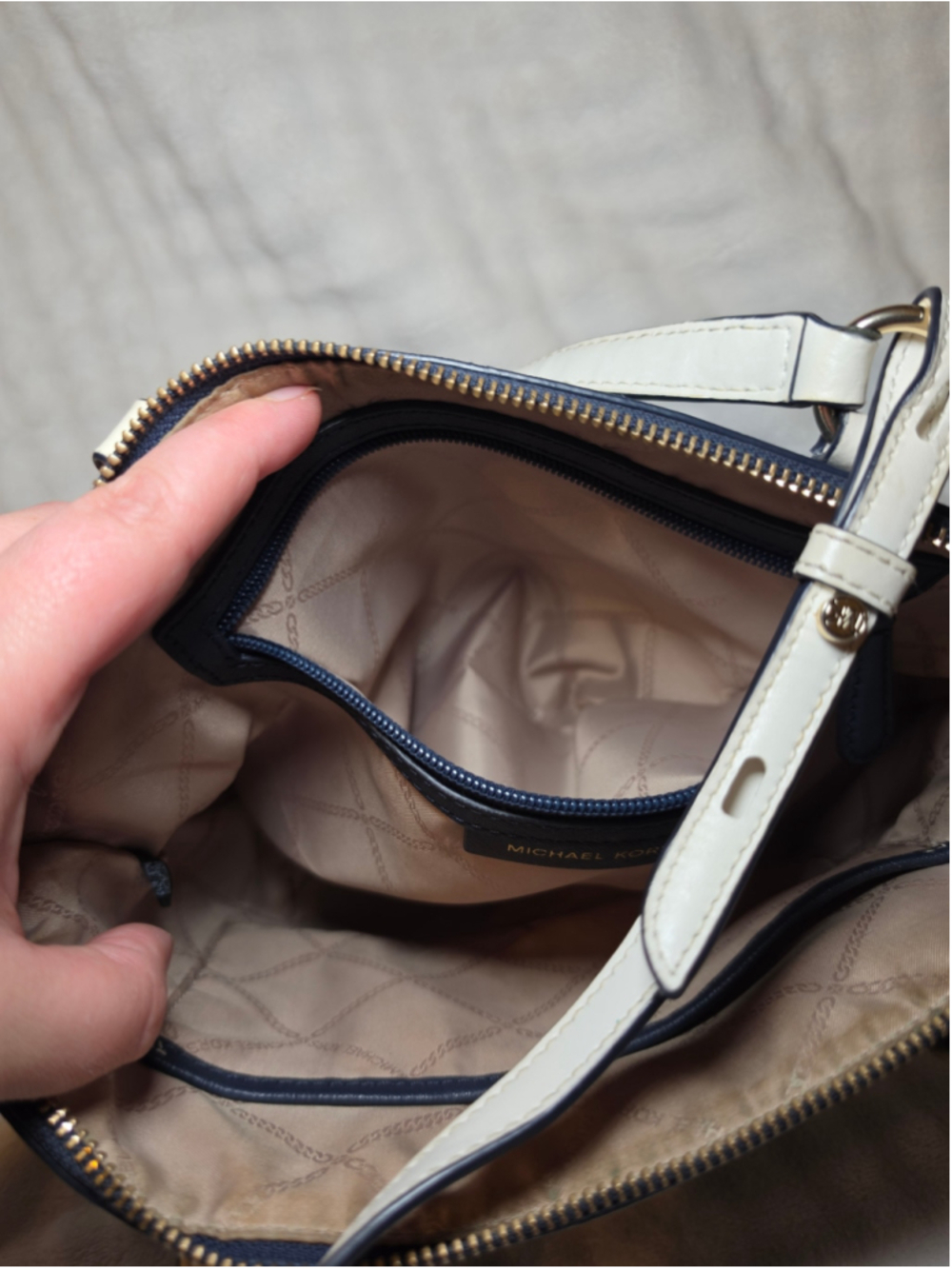 Michael Kors Satchel Bag Red, White, & Blue - Picture 3 of 8